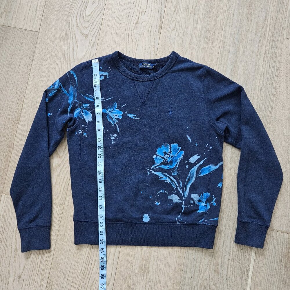 Polo Ralph Lauren Women’s Floral Crewneck Sweatshirt – Size SP, Blue - Picture 2 of 11